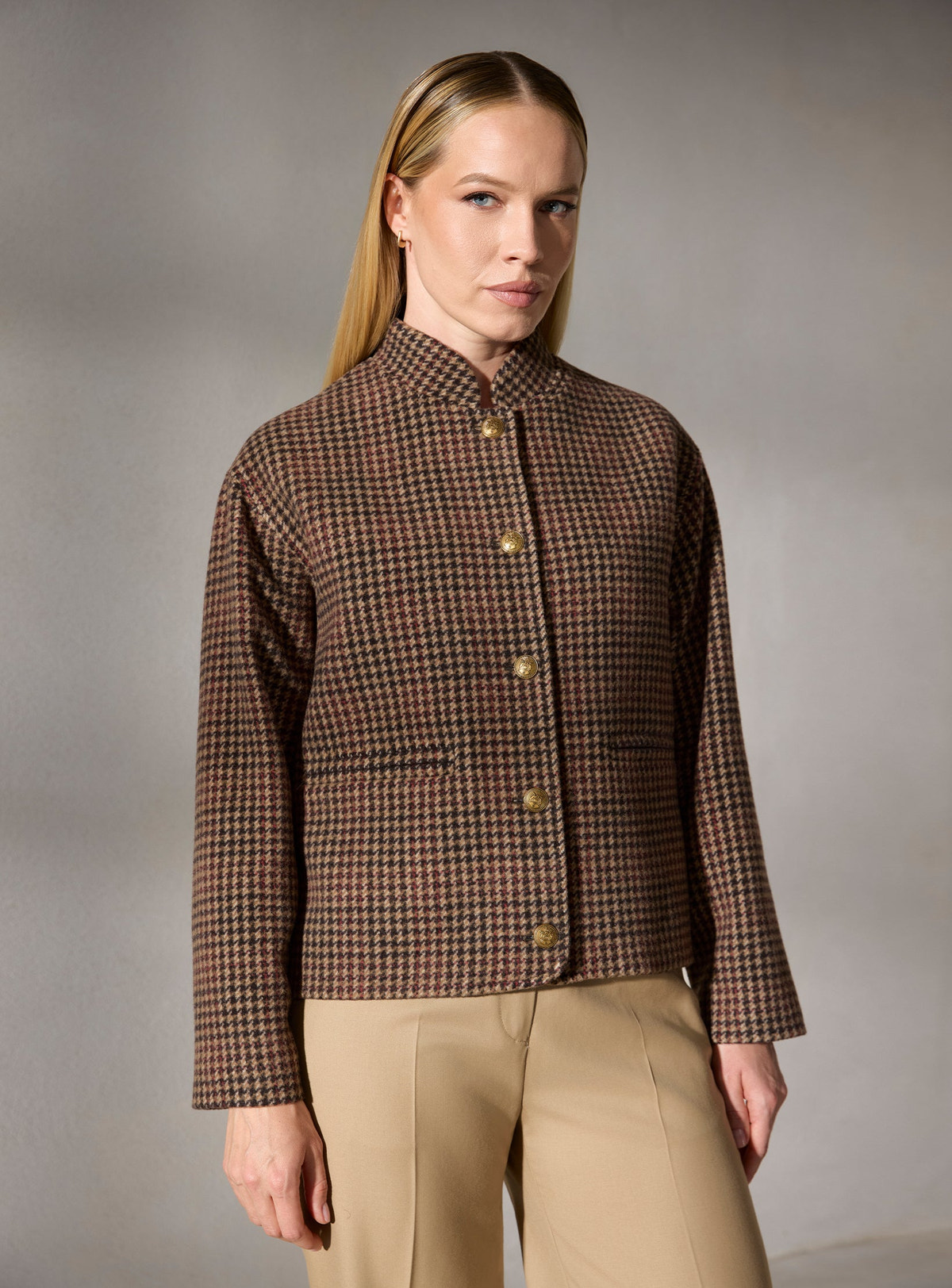 Jachetă damă Edith houndstooth — imagine 1