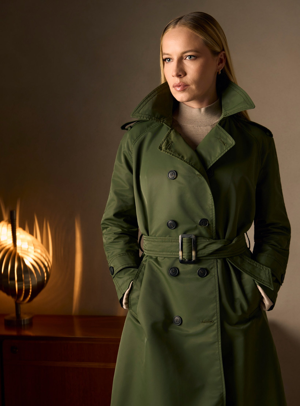 Trench damă Matilda olive — imagine 3