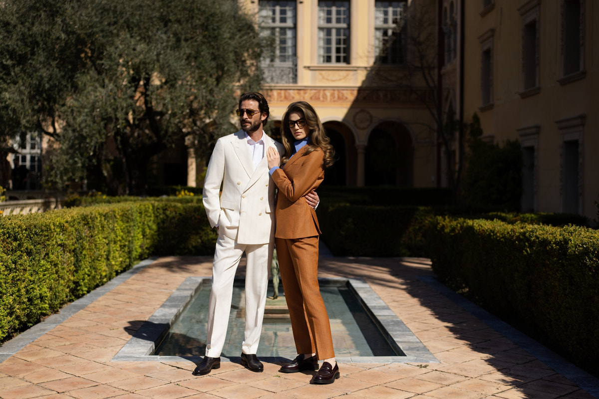 Villefranche Suit | Styling with a light blue shirt