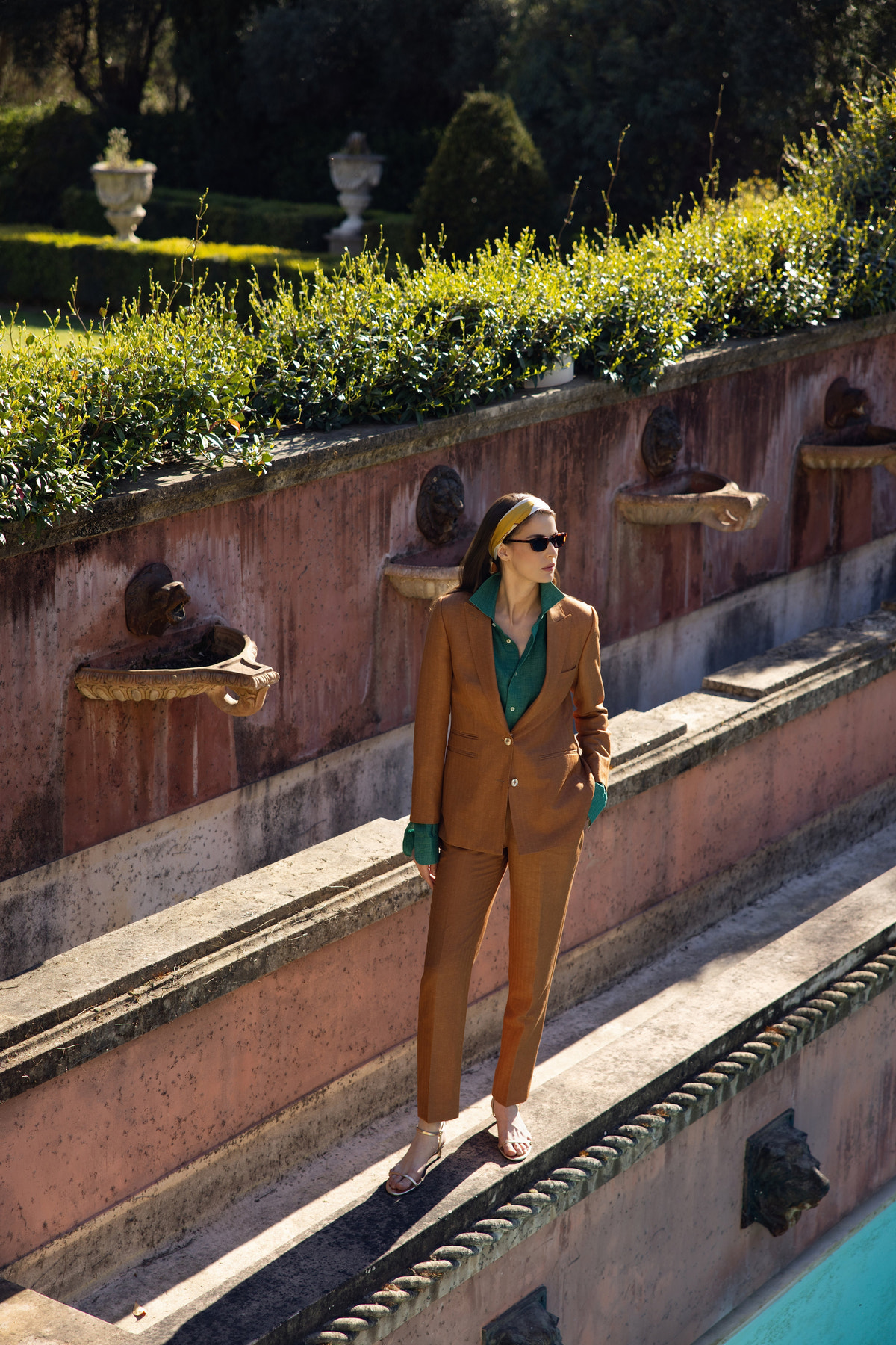 Villefranche Suit | Styling with a green shirt
