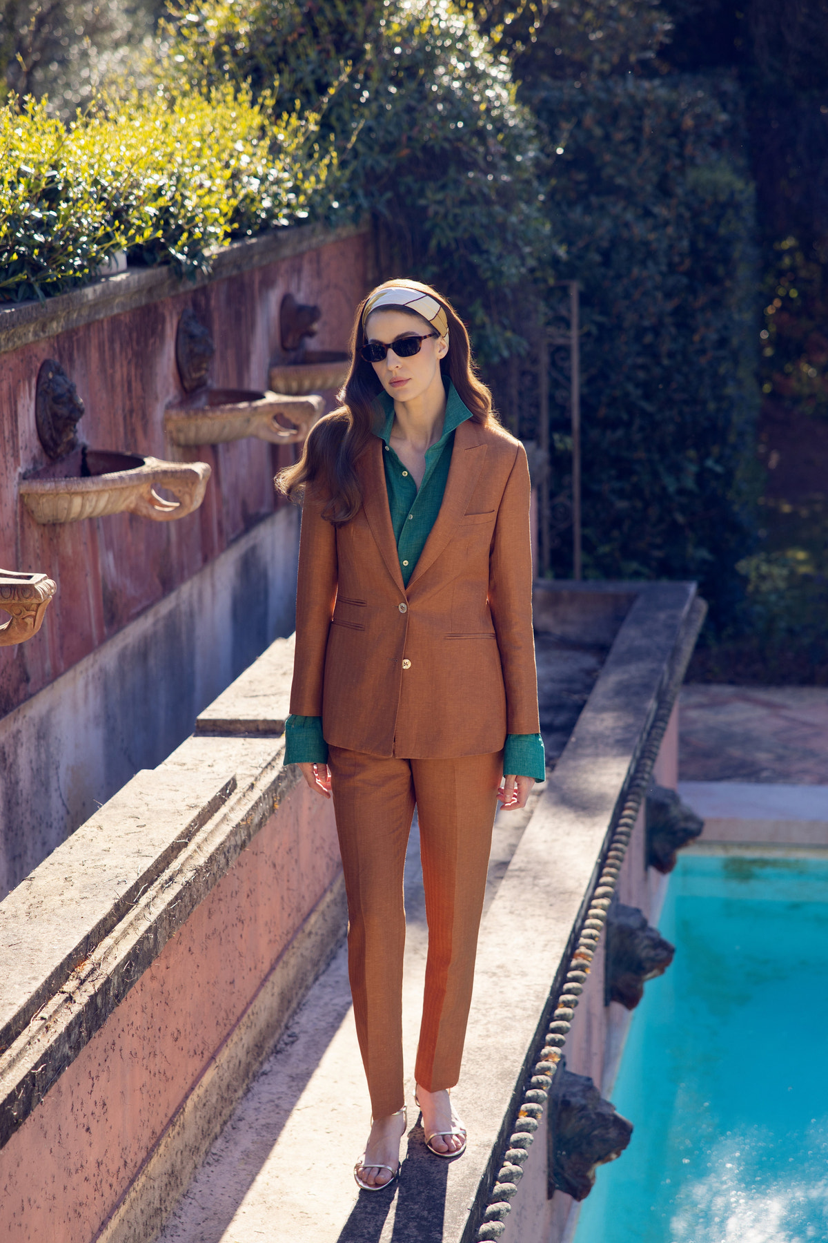 Villefranche Suit | Styling with a green shirt