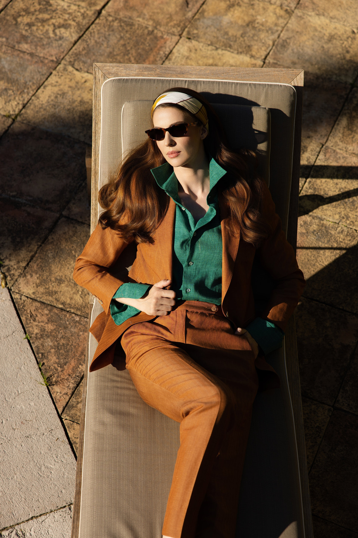 Villefranche Suit | Styling with a green shirt