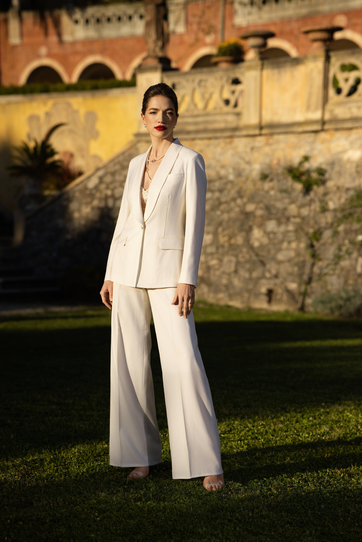 La Croisette Ivory Suit | Styling with sandals