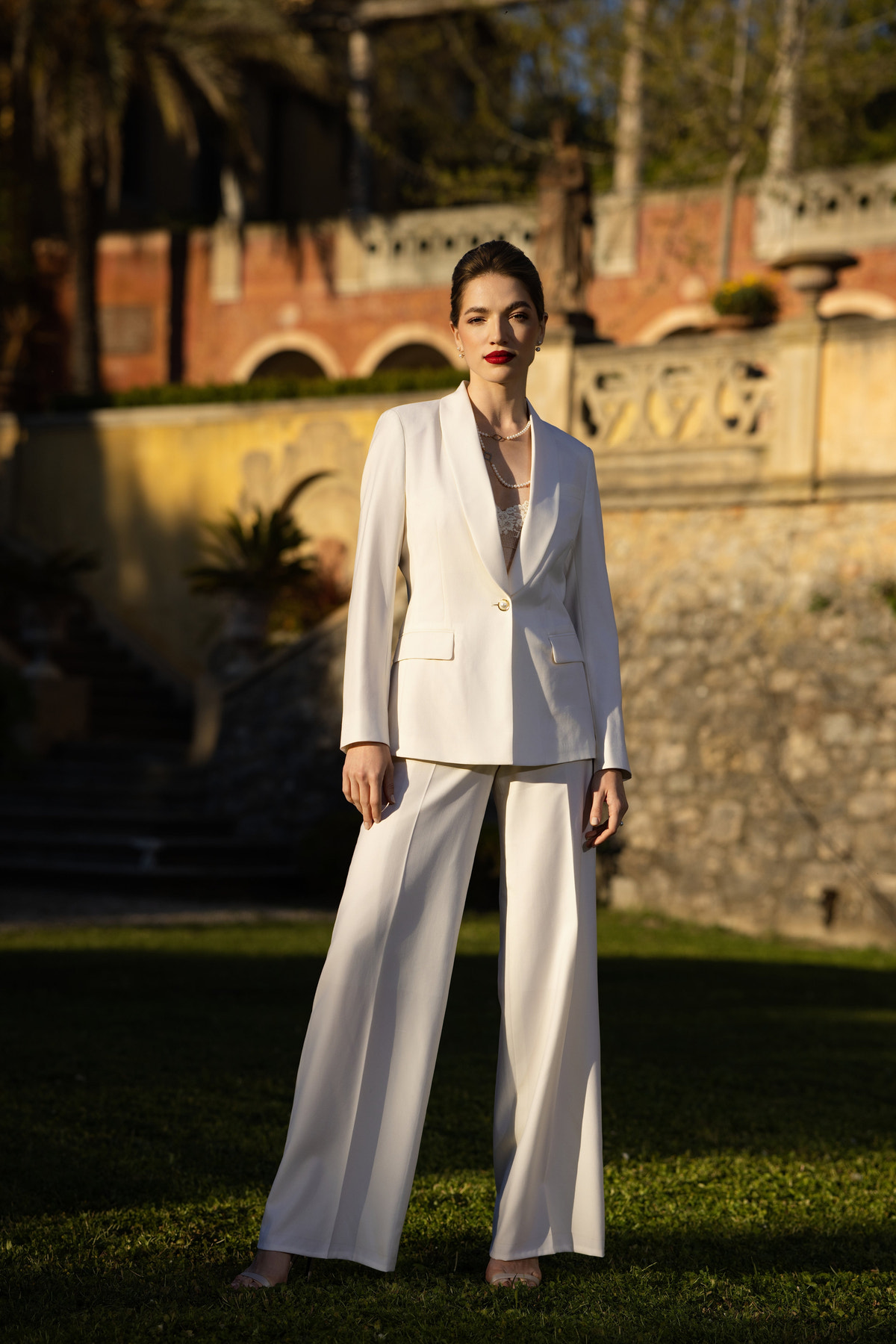 La Croisette Ivory Suit | Styling with sandals