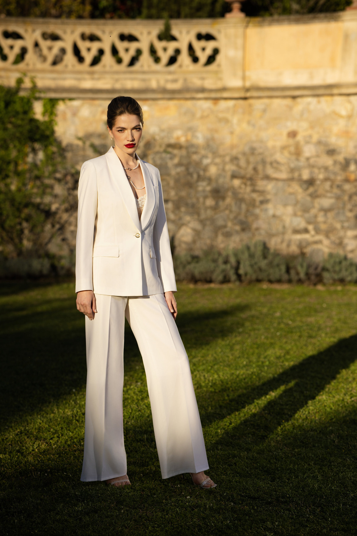 La Croisette Ivory Suit | Styling with sandals