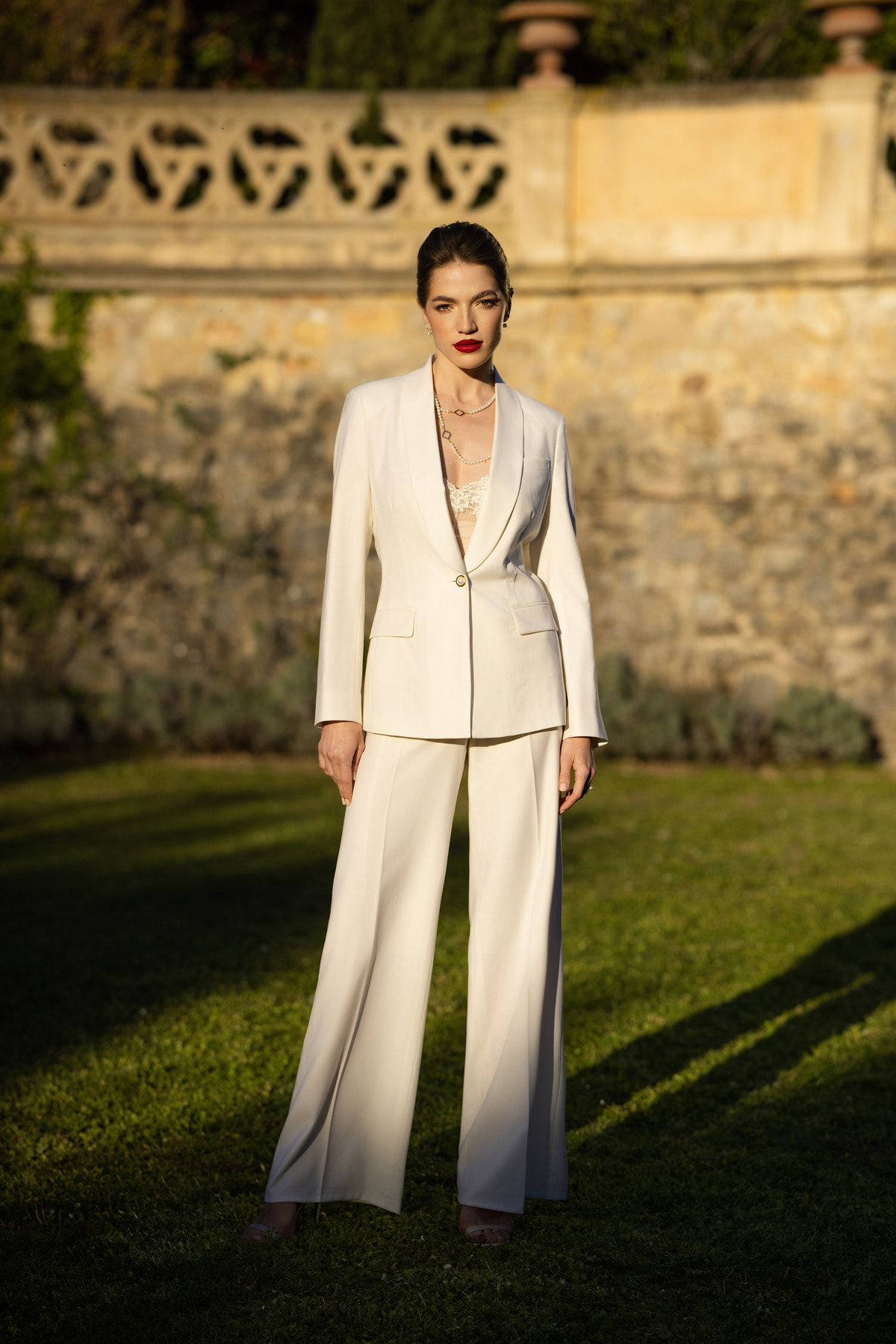 La Croisette Ivory Suit | Styling with sandals