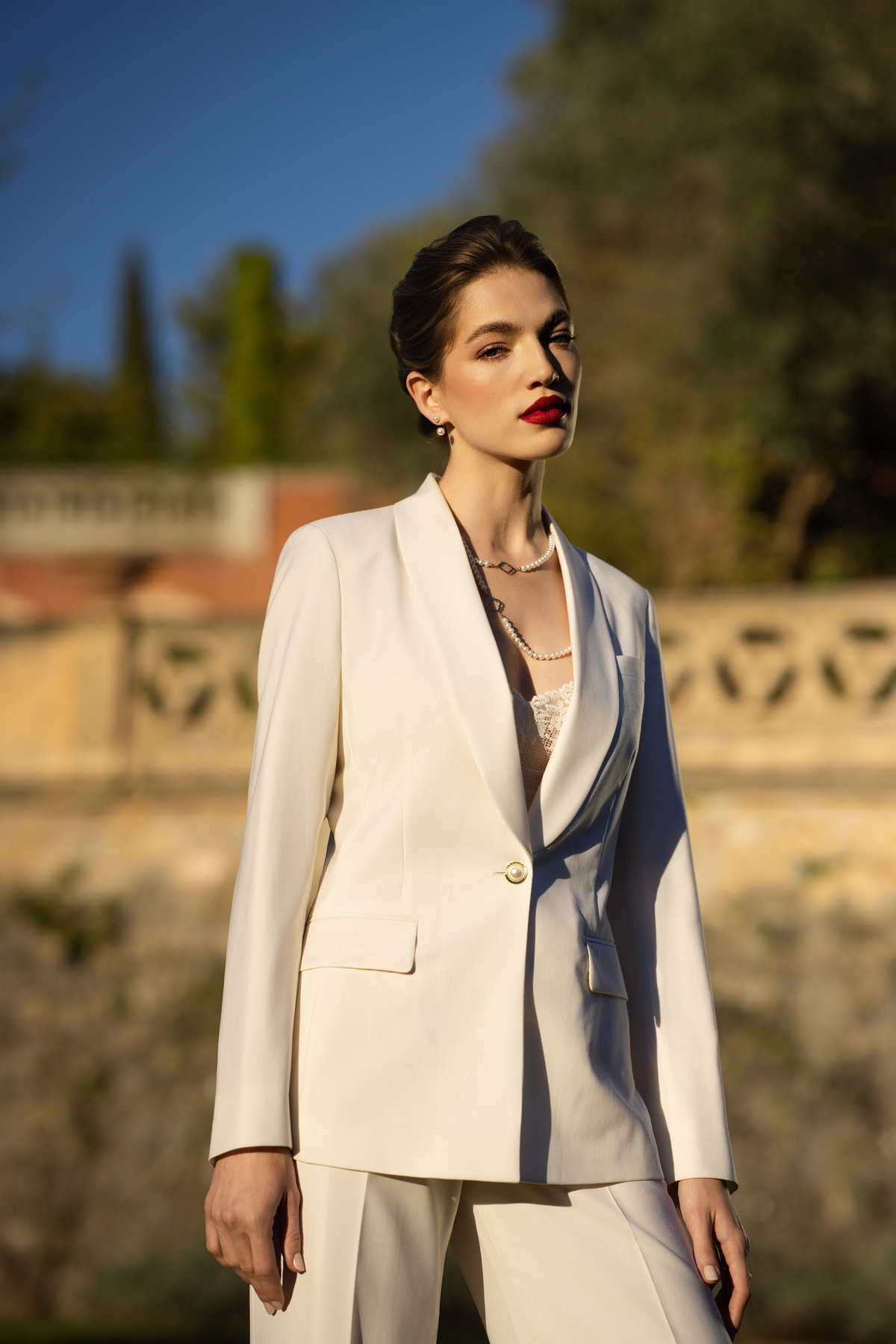La Croisette Ivory Suit | Styling with sandals
