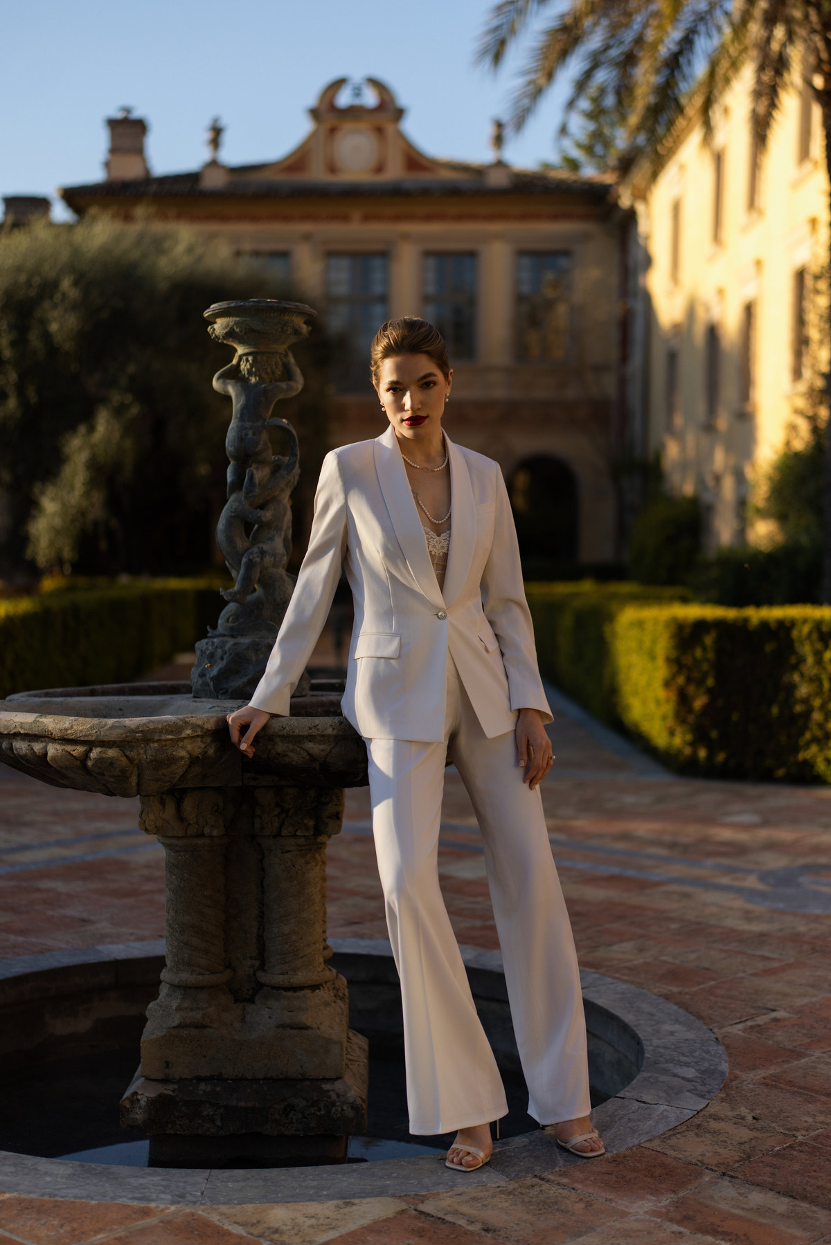 La Croisette Ivory Suit | Styling with sandals